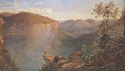 JH Carse THe Weatherboard Falls,Blue Mountains oil painting artist